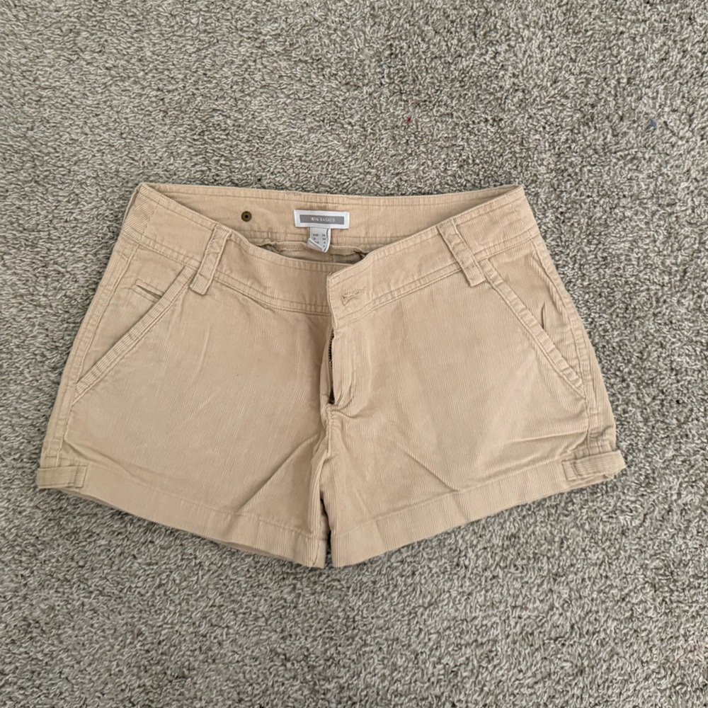 NWOT- MANGO Women's Tan Mini Corduroy Shorts